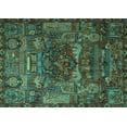 thumbnail image 1 of Ahgly Company Machine Washable Indoor Rectangle Animal Turquoise Blue Traditional Area Rugs, 2' x 5', 1 of 4