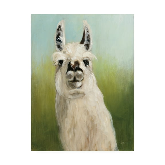 Trademark Fine Art 'Whos Your Llama I Green' Canvas Art by Julia Purinton