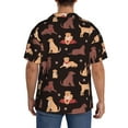 thumbnail image 3 of Uemuo Labrador Retriever Dog Pattern Cotton Linen Short Sleeve Shirts,Casual Lightweight Button Down Shirts,Vacation Beach Summer Tops-4X-Large, 3 of 7