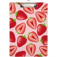thumbnail image 2 of 12.5"x9" Red Strawberry Clipboards, Standard A4 Letter Size Nursing Clipboard with Low Profile Metal Clip Decorative Clip Board for Office Supplies,Gold, 2 of 7