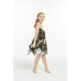 thumbnail image 5 of Girl Gypsy Uneven Bottom Hawaiian Luau Dress in Wispy Cereus Black Size 8, 5 of 5