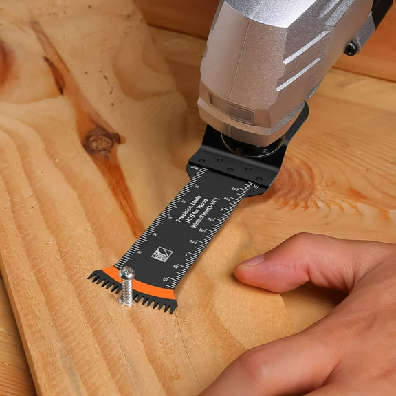 24Pcs Extra Long Oscillating Saw Blade Set Universal Bimetal Oscillating Multitool Blade Precision Teeth Saw Blade Quick Release Arc Edge Japanese Teeth Multitool Blade for Cutting Wood