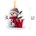 thumbnail image 2 of Mivyn Snowman Christmas Ornaments,3" Personalized Letter Ornaments for Christmas Tree, 2D Initial Ornament, Letter Ornament for DIY Hanging Xmas Decor, Gift for Family Friends, 2 of 8