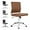 Brown, variant on Okeysen Armless Office Desk Chair, Mid Back Ergonomic Swivel Conference Room Chair, Adjustable Height PU Leather Home Desk Chair, Modern Small Rolling Computer Task Chair, Black