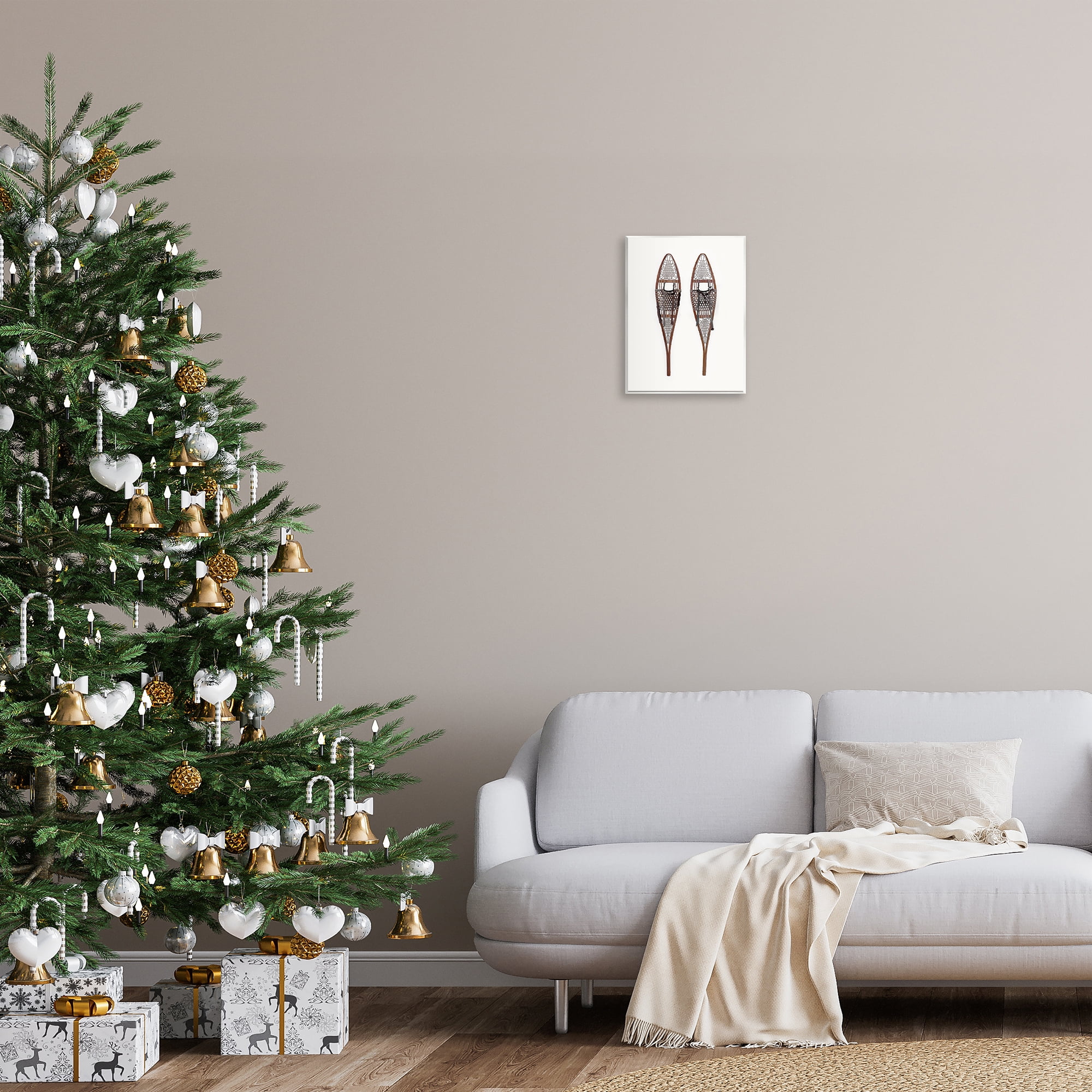 Stupell Industries Minimal Winter Snow Shoes Sports Painting Unframed Art Prints Wall Art, 11 x 14