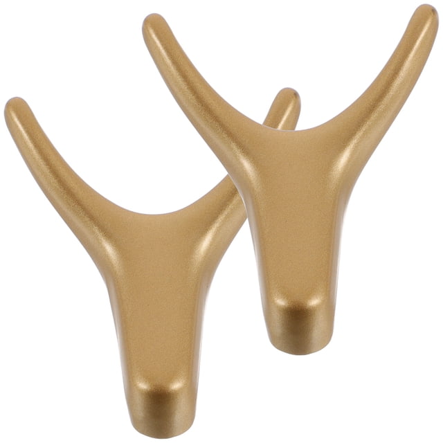 Houderco 2Ud Para Pared Dorados En Forma De Cuerno Para Organizar Ropa Y Accesorios