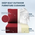 thumbnail image 4 of Gymojoy Outdoor Wicker Furniture Cushion Set, 24 x 24 x 6 Thicken Deep Seat Patio Chair Cushions, Red, 6 Sets, 4 of 10