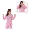 thumbnail image 3 of WHAMVOX Pijama De Para Mujer En Rosa Conjunto De Dos Piezas Manga Larga Cómodo, 3 of 8