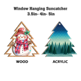 thumbnail image 3 of Lotusprinthandmade Snowman Graphic Christmas Decor Custom Shape Window Hanging Suncatcher 8.9in, cute snowman christmas decor, 3 of 4