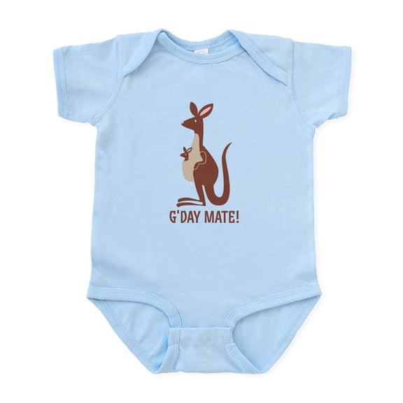 CafePress - G'day Mate Kangaroo Infant Bodysuit - Baby Light Bodysuit, Size Newborn - 24 Months