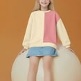 thumbnail image 4 of KyCheLot Boys Girls Long Sleeve Tops Color Block Casual Long Sleeve Pullover Oversized Sweatshirt for 2-14 Years, 4 of 6