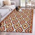 thumbnail image 2 of Boho Area Rug 4x6 Washable Rug Non Slip Abstract Geometric Ethnic Bohemia Textured Large Area Rug Indoor Floor Carpet for Entryway Bedroom Kitchen Living Room Home Office Dining Room Nursery, 2 of 8