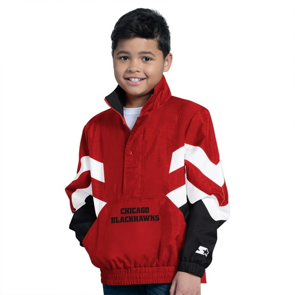 Youth-Starter  Red Chicago Blackhawks Prospect Half-Zip Pullover Top