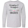 thumbnail image 3 of Inktastic Grandma and Grandpas Favorite Heart Grandchild Long Sleeve Youth T-Shirt, 3 of 5