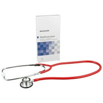 McKesson Stethoscope, Double-Sided Chestpiece - 22 in Tube, Red, 1 Ct