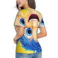 thumbnail image 3 of Inside Out Character Women's T Shirts V-Neck Tee Shirt Casual Short Sleeve T-Shirt Soft 3D Printed Summer Tee Tops Shirt Medium, 3 of 8