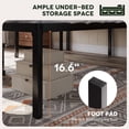 thumbnail image 4 of Einfach King Bed Frame, Metal Platform Bed with 16.6" Under-bed Storage Space, Heavy Duty, No Box Spring Needed, Black, 4 of 8