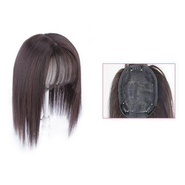 SGACAI Postizo de pelo para mujer, con clip, de seda, para peluquín, de moda real♯