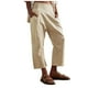 thumbnail image 1 of Pantalones harem vaqueros para mujer: pantalones vaqueros acampanados de corte holgado y cintura fruncida, 1 of 8