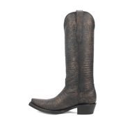 Dingo Womens Athena Lizard Print Snip Toe Cowboy Tall Boots