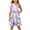 Purple, variant on Sundress for Girls with Ruffle Sleeves and Floral Print, Soft Polyester-Spandex Blend, Casual Summer Outfit for Daily Wear, School, or Parties