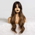 thumbnail image 4 of Long Wave Wigs for Women Girls Natural Wave Middle Part Hair Heat Resistant Fibre Synthetic Wigs Women's Wig Daily Use Natural looking A8, 4 of 7