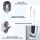 thumbnail image 4 of Escobillero automático | Diseño para colgar en la pared sin agujeros | Caja de almacenamiento | Mango ergonómico para limpieza profunda | Bandeja de drenaje | Limpiador de baño que ahorra espacio, 4 of 7