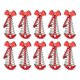 thumbnail image 1 of 12PCS Tent Stakes Aluminum Deck Tie Down, with Spring Buckle, Red, 1 of 5