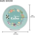 thumbnail image 3 of Coolnut 60" Easter Bunny Eggs Outdoor Round Tablecloth, Waterproof Stain-Resistant Non-Slip Circular Tablecloth with Umbrella Hole and Zipper for Tabletop Backyard Party BBQ Decor, 3 of 7