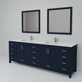 thumbnail image 5 of Jacques 84 in W Navy Blue Double Vanity, Cultured Marble Top, Faucet Set, & 34 in Mirror, 5 of 8