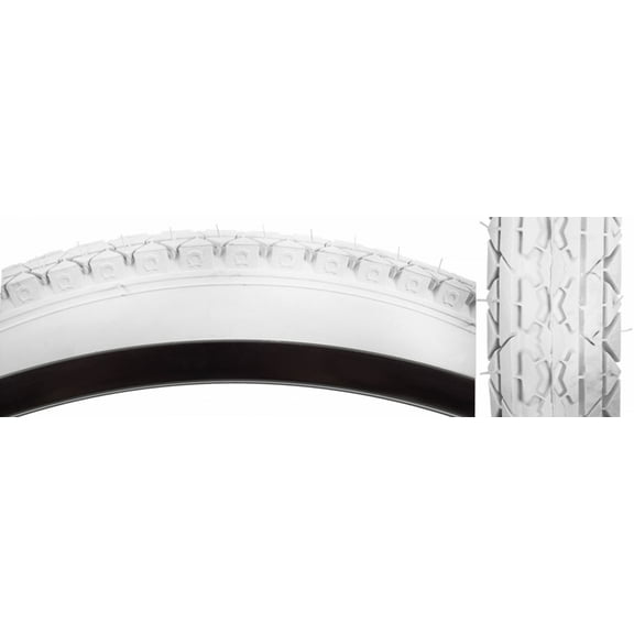 Sunlite CST241 Cruiser Tire 26x2.125 White Wire Clincher 559 ISO Beach MTB