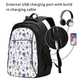 thumbnail image 2 of Balery Lavender Bicycle Print USB Charging Backpack for Men and Women - Water-Resistant, Anti-Theft Laptop Backpack with USB Port for Travel, Work, School, and College, 2 of 7