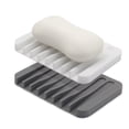 thumbnail image 1 of 2 jaboneras de silicona, con soporte para jabón de drenaje, jabonera de ducha gris, soporte para caja de ahorro de jabón, para encimera de baño, cocina, ducha, mantiene el jabón seco y limpio, 1 of 5