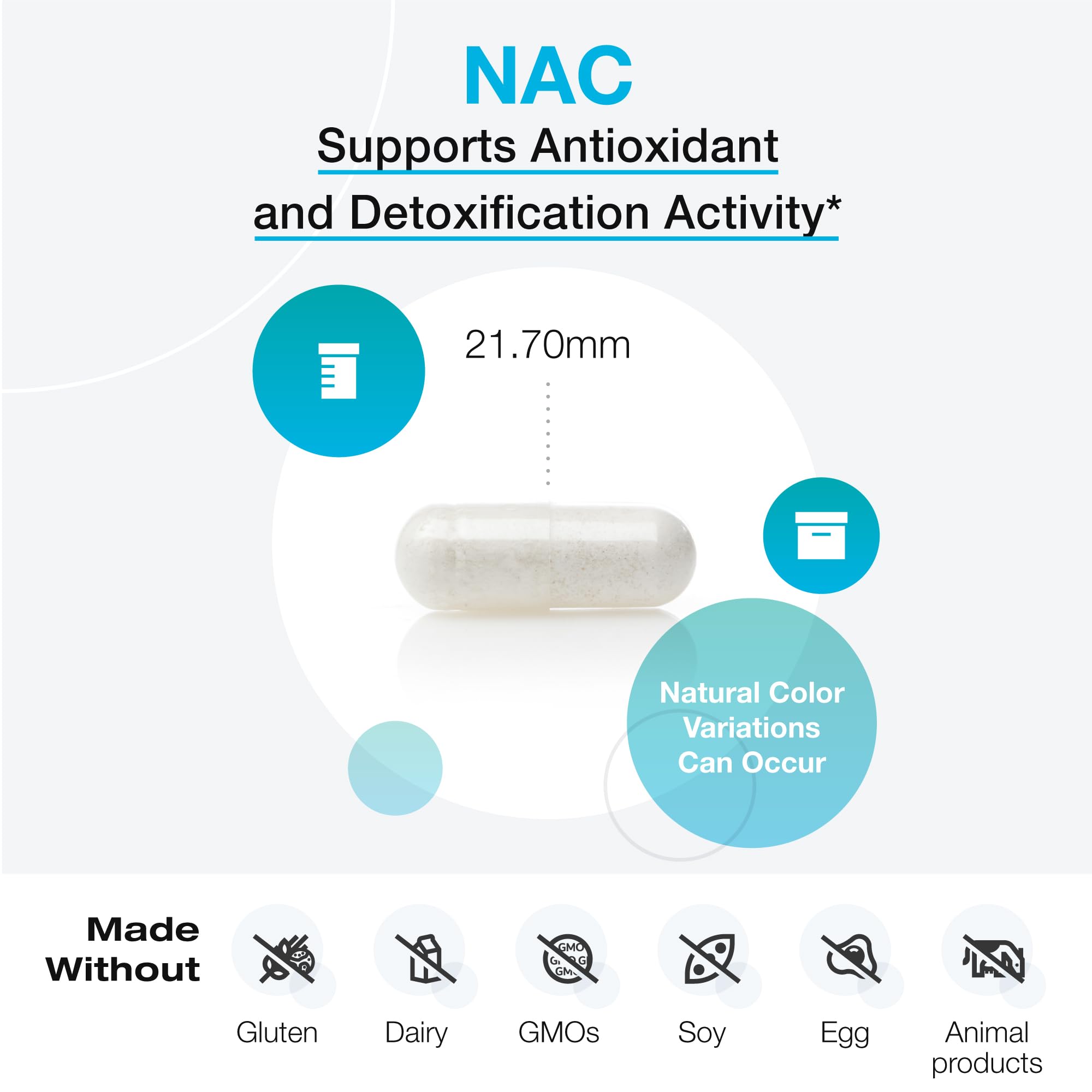 XYMOGEN NAC - 1200 mg per Serving - N-Acetyl-Cysteine Antioxidant Amino Acid - Supports Antioxidant Activity - Vegetarian, Non-GMO & Gluten Free - 60 Capsules