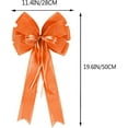 thumbnail image 2 of Dalrosia 2PCS Fall Bows for Wreaths Decor,Fall Tree Topper Bow Decorations,Decorative Bow with Orange Burlap and Glitter String for Autumn Thanksgiving Holiday Home Front Door Outdoor, 2 of 6