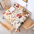 thumbnail image 2 of Colorful Mushroom Watercolor White Pattern Square Tablecloth,Waterproof Square Table Cover,Wipeable Spillproof Washable Table Cover for Home Kitchen Party Decor 60"x60"(152x152cm), 2 of 6
