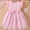 A Pink, variant on HOMADLES Toddler Girls Dress Crewneck Mesh Breathable Summer Short Sleeve Stretch Princess Dress Dress A Pink 5-6T