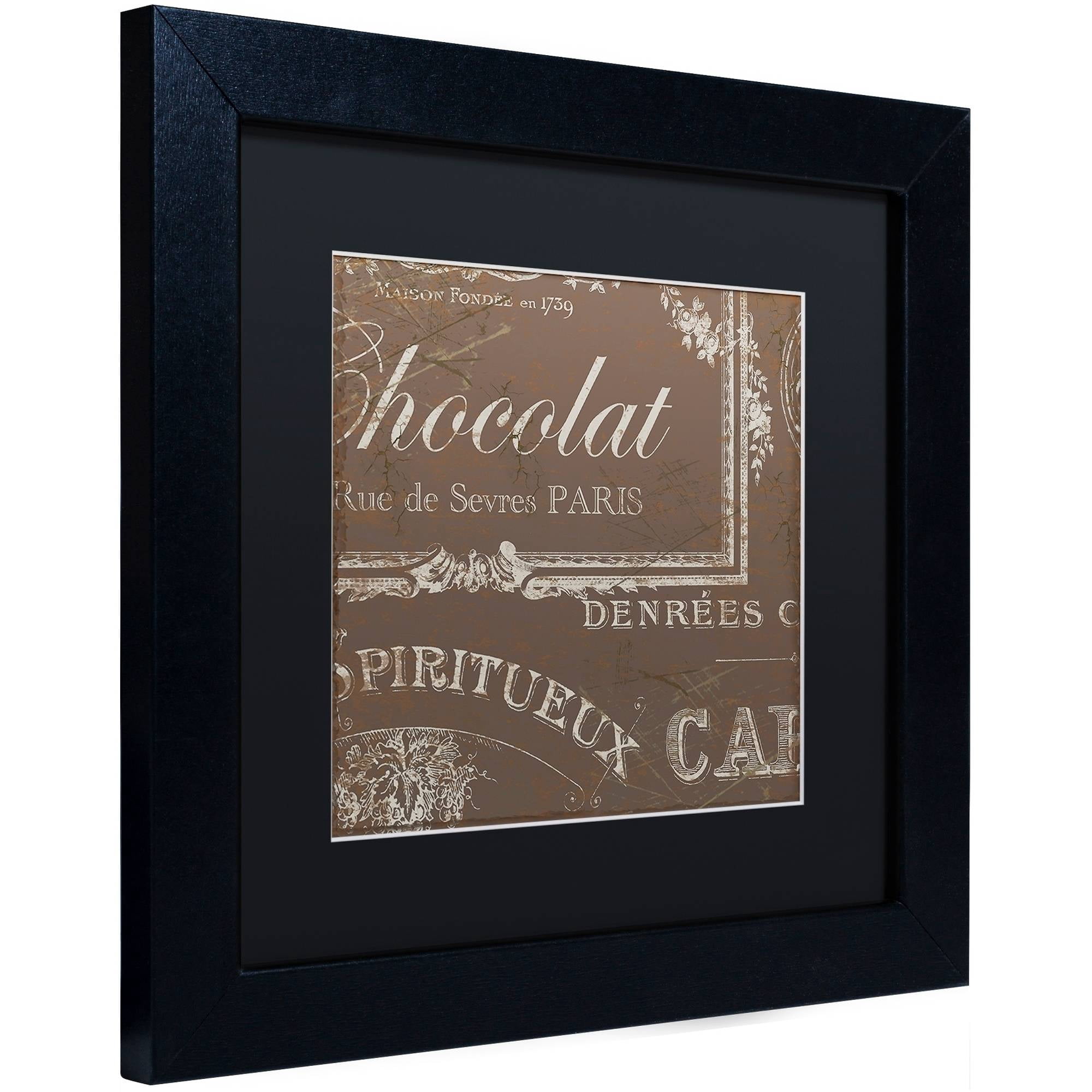 Trademark Fine Art "Bon Mots III" Canvas Art by Color Bakery Black Matte, Black Frame