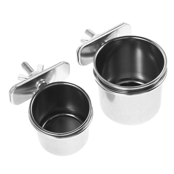 YSNOOWE 2Ud Comedero Colgante Para Jaula De Loro Con Capacidad Óptima Y Inoxidable Plata