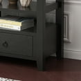 thumbnail image 6 of 3-Tier Vintage Industrial Console Table with 3 Drawers, Black Wood Entryway Sofa Table for Living Room, 6 of 7