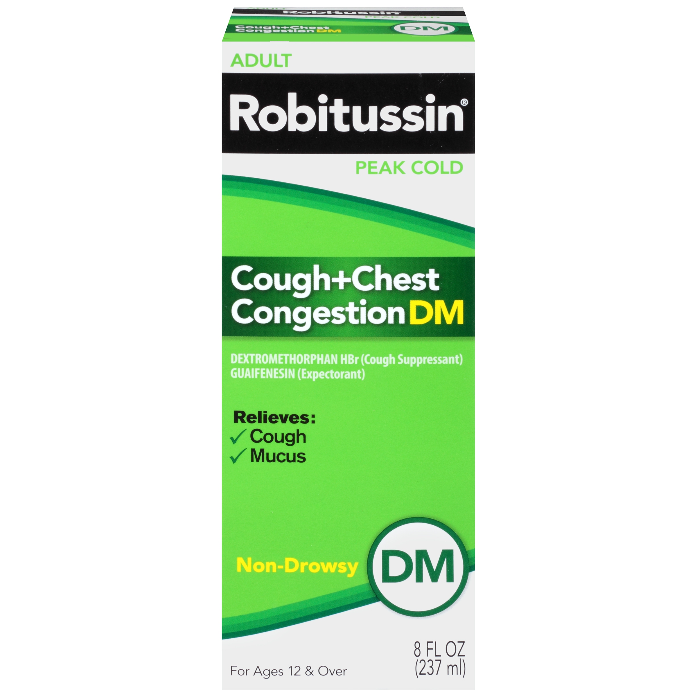 Robitussin Peak Cold Cough + Chest Congestion DM Non-Drowsy Liquid, 8 ...