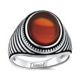 thumbnail image 5 of Bling Jewelry Mens Retro Grooved Mens Silver Ring Black Onyx Square Signet Sterling Silver Band, 5 of 6