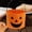 Orange, variant on YIMWNYI Felting Storage Bucket, Large Capacity Storage Basket, Halloween Handbag, Cute Pumpkin Design, Perfect for Candy Organization, Versatile Home Decoration