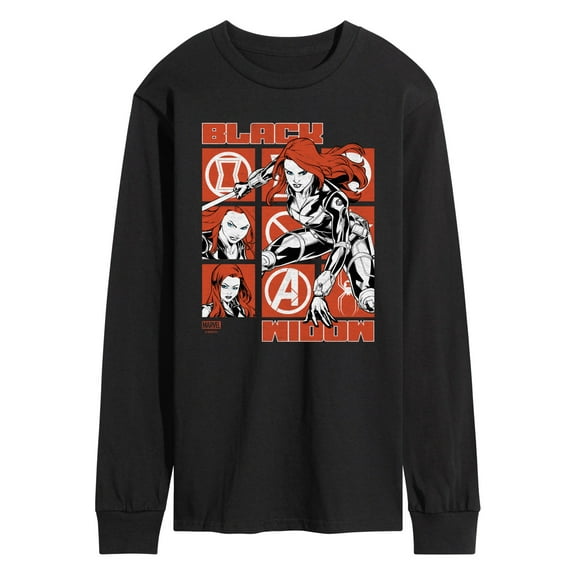 Marvel - Black Widow Grid - Men's Long Sleeve Graphic T-Shirt