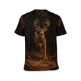 thumbnail image 2 of LAOLIUSN Men's Deer Graphic T Shirt Buck Wildlife Hunting Tee Forest Antler All Over Print Crew Neck Short Sleeve Shirt S-4XL, 2 of 7