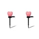 thumbnail image 2 of Cateissary Patio de jardín IPX5 Luz de estaca solar impermeable Césped al aire libre Lámpara LED en forma de corazón romántica Decoración Suministros Rosado 2piezas Cateissary CBP164216, 2 of 6