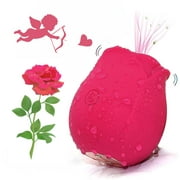 CKK Rose Toy for Woman with 10 Sucking Vibrator Modes Rose Sex Toy Rose Sex Stimulator for Women(Red)