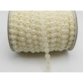 thumbnail image 2 of U8MO 25 Meter Ivory Acrylic Flatback Pearl Bead 10mm Sunflower Chain Garland Bouquet-Ivory, 2 of 9
