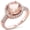 Rose Gold, variant on Rose Gold-Tone Sterling Silver Simulated Morganite Cubic Zirconia Bridal Ring Size 4