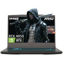 MSI Thin A15 Gaming Laptop, 15.6" FHD 144Hz, NVIDIA GeForce RTX 4050, AMD Ryzen 5 7535HS, 8GB RAM, 512GB SSD, Wi-Fi 6E, Windows 11 Home, Black